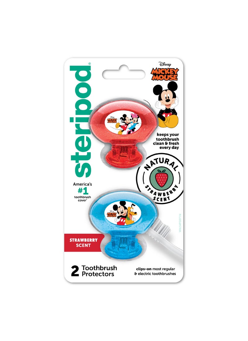 Steripod Kids ClipOn Toothbrush Protector Mickey Mouse Strawberry Scent Keeps Toothbrush Fresh and Clean Fits Most Manual and Electric Toothbrushes 2 Count - pzsku/ZB534D402A1EEFF7377ADZ/45/_/1741001442/d87d9409-8d81-4895-bde5-7c60f7fd66f6