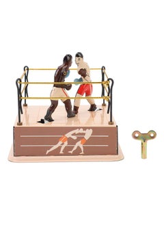 NIBEMINENT Clockwork Boxing Toy Nostalgic Theme Ring Tin Decorative Vintage Collection  - Image 1