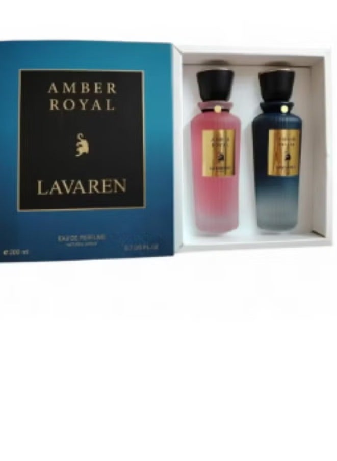 Perfume Gallery - Amber Royal Laverne Perfume Set 2x200ml - Image 1