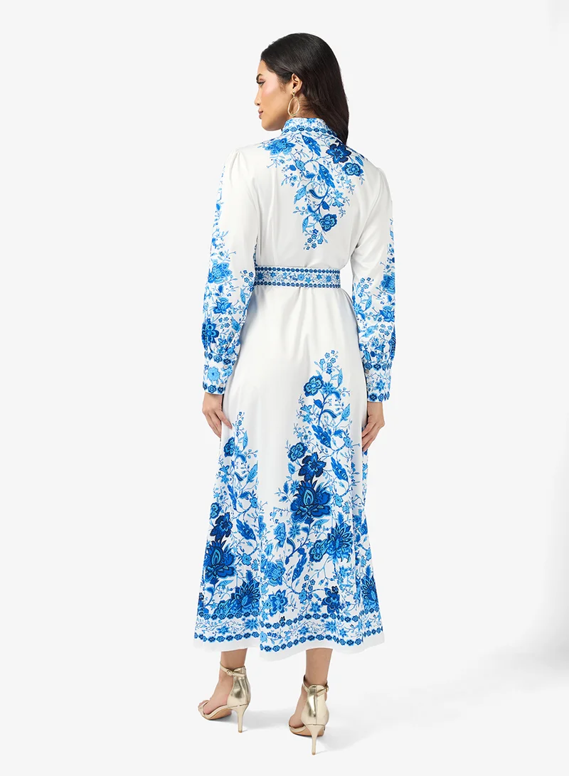 Khizana Monotonal Print Dress