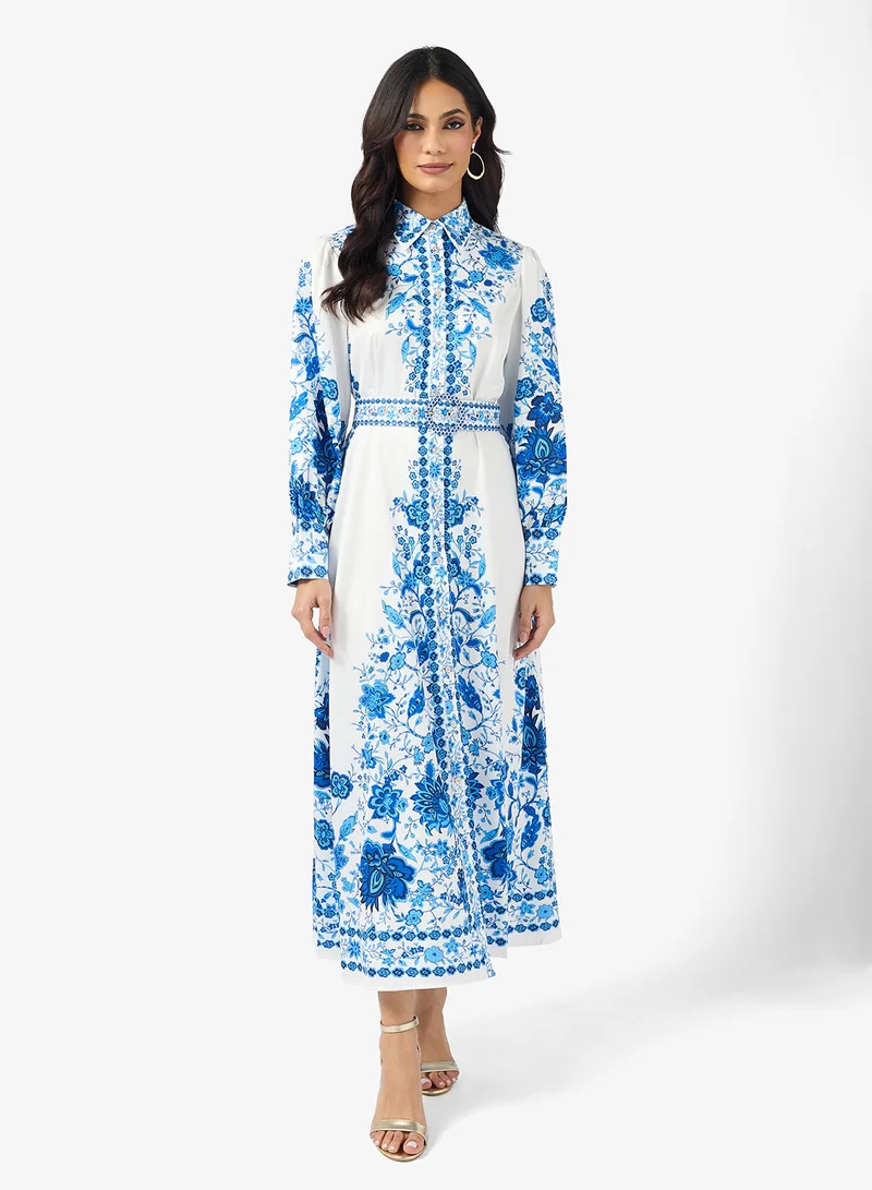 خزانة فستان بطبعة أحادية اللون