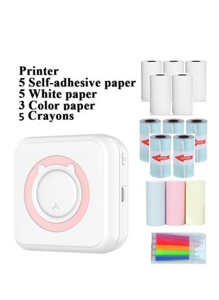 Mini Printer Portable, Pocket Thermal Printer with 13 Rolls Paper, Wireless Instant Photo Printer Compatible with iOS Android for Picture Receipt Label Note QR Code Inkless Printing (Pink) - pzsku/ZB534EA17B71B52305150Z/45/_/1693980569/62552ea0-10d0-440c-a8a6-c045d66871fc