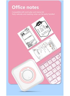 Joyelink Mini Printer Portable, Pocket Thermal Printer with 13 Rolls Paper, Wireless Instant Photo Printer Compatible with iOS Android for Picture Receipt Label Note QR Code Inkless Printing (Pink)  - Image 4