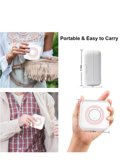 Joyelink Mini Printer Portable, Pocket Thermal Printer with 13 Rolls Paper, Wireless Instant Photo Printer Compatible with iOS Android for Picture Receipt Label Note QR Code Inkless Printing (Pink)  - Image 5