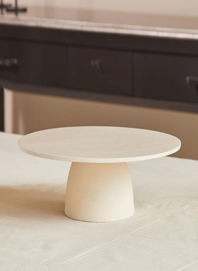 CG Hunter 12-Inch Cake Pedestal Stand, Elegant Creme Aluminum Dessert Stand, Perfect for Wedding Cakes & Birthday Celebrations, Ideal for Parties & Special Events, Home Decor, & Kitchen Accents - Image 1