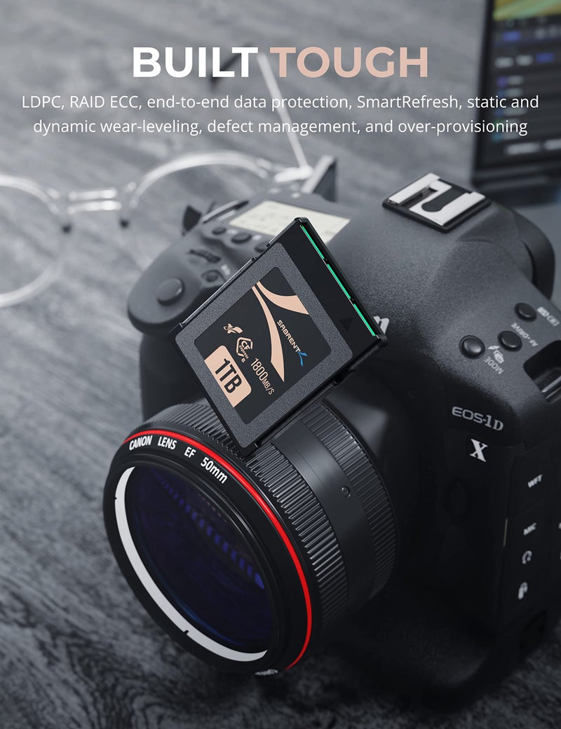 SABRENT بطاقة ذاكرة سابرنت روكيت CFX PRO سعة 1 تيرابايت من نوع CFexpress B سرعة 1800 ميجابايت/ثانية للقراءة و1700 ميجابايت/ثانية للكتابة (CF-XXIT-1TB) - Image 3