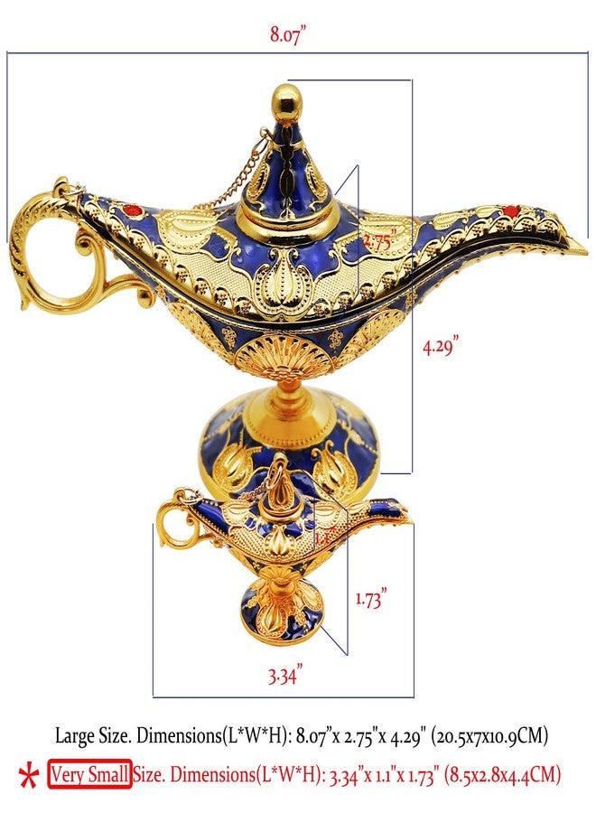 Hsiwto Pack of 12 Aladdin Magic Genie Lamps - Classic Vintage Magic Genie Light Costume Lamp for Home Wedding Table Decoration, Tiny Size, Blue - Image 4