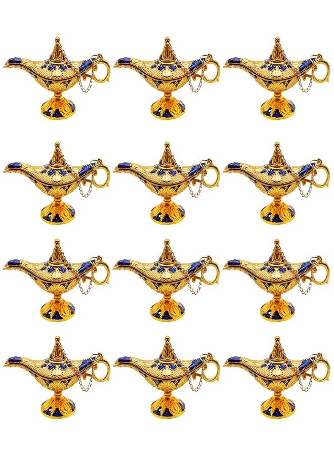 Hsiwto Pack of 12 Aladdin Magic Genie Lamps - Classic Vintage Magic Genie Light Costume Lamp for Home Wedding Table Decoration, Tiny Size, Blue - Image 1