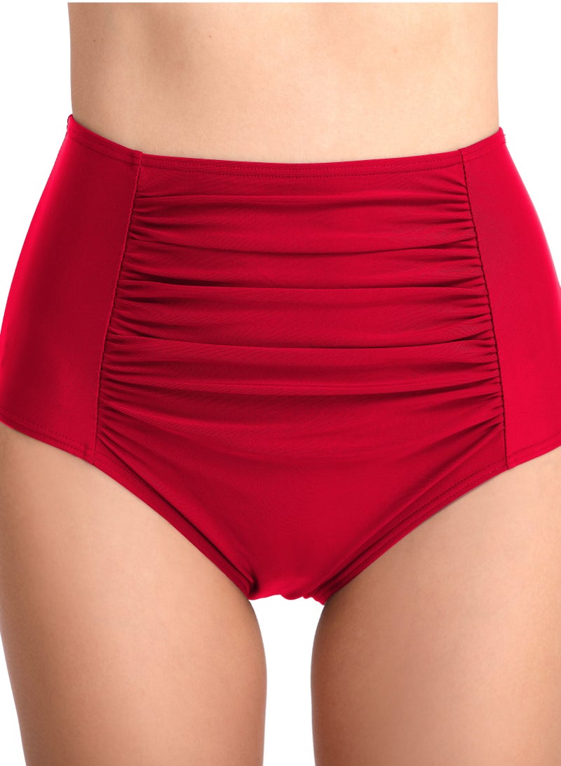 Loquat Beach Pants Woman Pleated Tight Fashion Swim Trunks Hip Wrap Abdominal High Waist Swim Briefs Woman  - Image 1