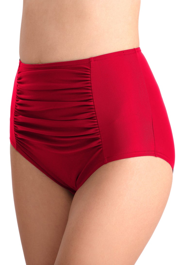 Loquat Beach Pants Woman Pleated Tight Fashion Swim Trunks Hip Wrap Abdominal High Waist Swim Briefs Woman  - Image 2