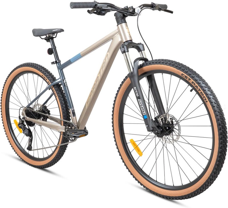 Spartan Ridgeline 29-Inch Mountain Bike | 29-Inch Wheel Size | Lightweight Alloy Frame | SR Suntour XCT30 Suspension | Shimano Cues 9 Speed |  Hydraulic Disc Brakes CST Tires Trail Adventure Bicycle | Sterling Silver - Image 1