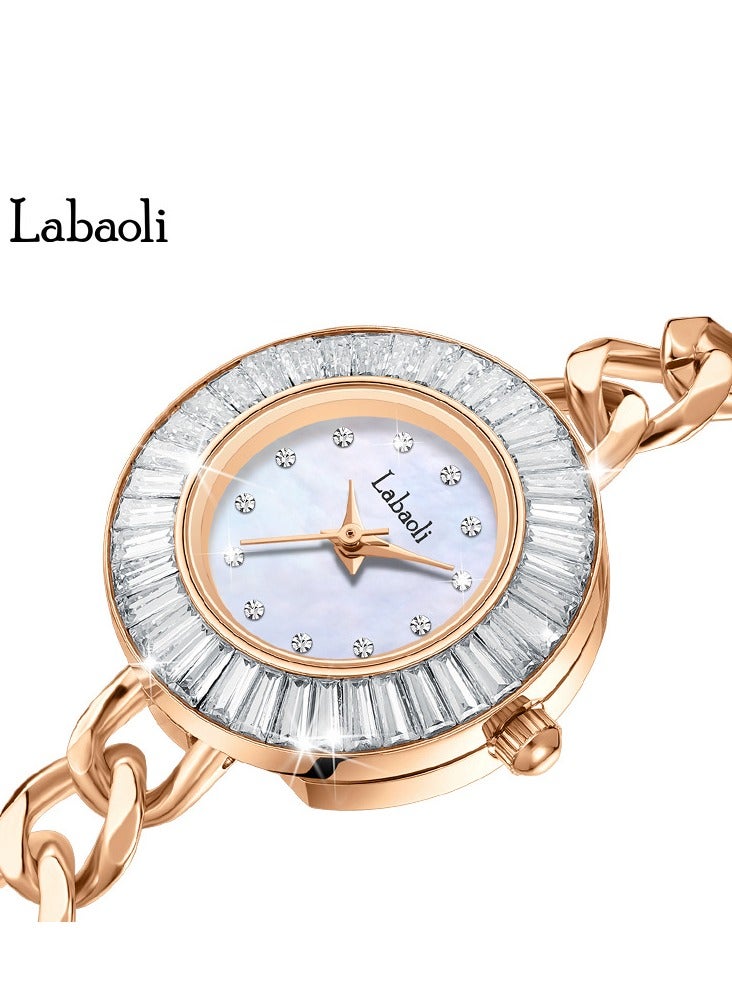 Labaoli ساعة نسائية أنيقة مرصعة بالألماس - Image 2