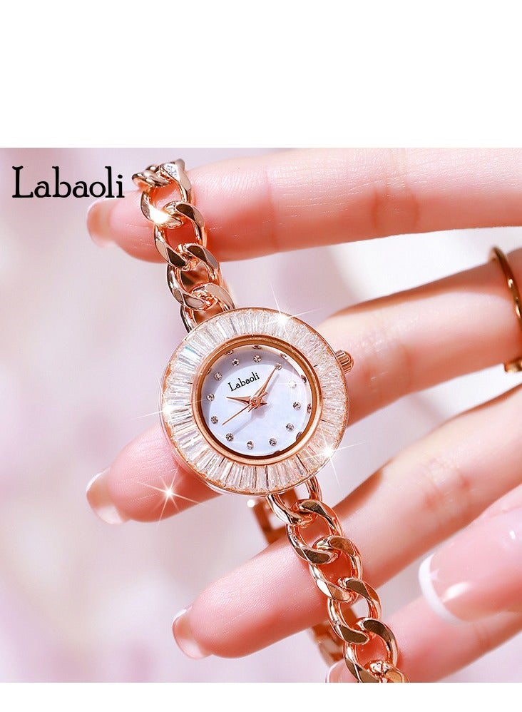 Labaoli ساعة نسائية أنيقة مرصعة بالألماس - Image 4
