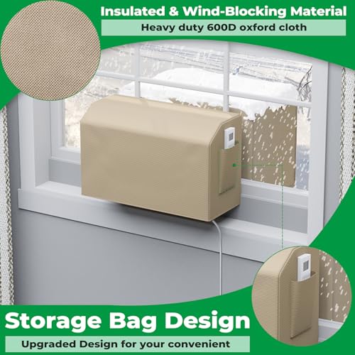 Forestchill 2 Pcs Window Air Conditioner Cover, Compatible with Midea U-shaped Window AC Units, Upgraded Insulated Outdoor & Indoor Window AC Covers Set, Full Coverage and Weatherproof for Winter - Image 5
