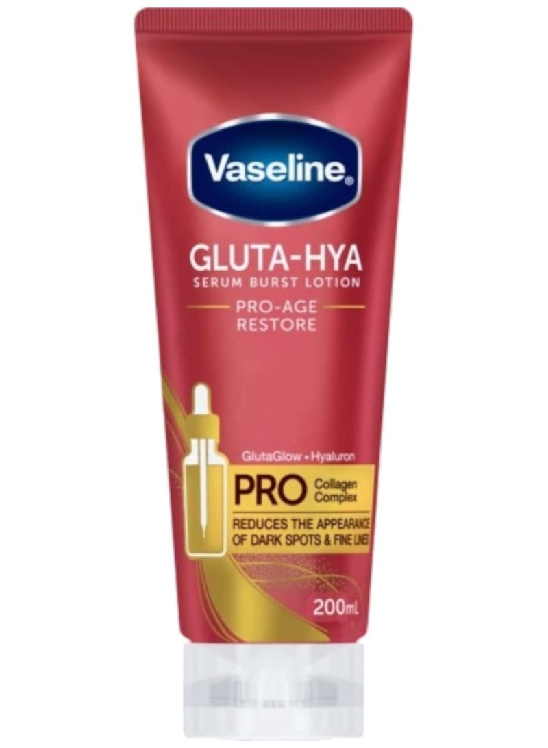 Vaseline Gluta And Hya Serum Burst Lotion PRO-AGE Restore 200 ml
