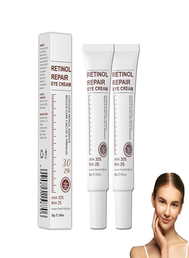 Grospe 2 Pcs Retinol Repair Eye Cream，Instant Results Eye Cream，Reduces the Appearance of Dark Circles，Stretch Wrinkles at the Corners of the Eyes，Moisturize and Improve Eye Bags，1.05 Oz Each - Image 1