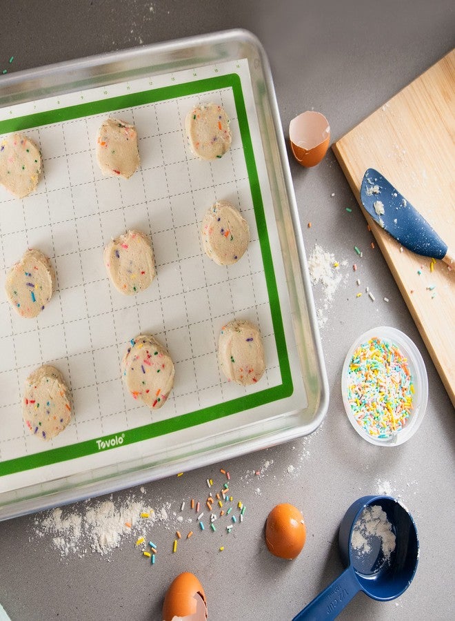 Tovolo TrueBake Silicone Baking Mat Half Sheet with Grid Lines for Baking Cookies Pastry Rolling Dough Cooking, Heavy Duty Heat Resistant Reusable Non Stick BPA Free Bakerware Liner Mat Oven Safe - Image 5