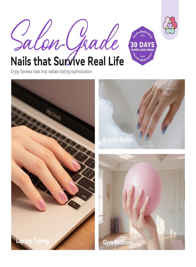 SAVILAND Advanced Gel Nail Kit: Salon Grade Extra Short Almond Nails 500 Pcs Nail Tips Half Matte with U V Nail Lamp Pre-Shaped 12 Sizes Complete At Home Nail Art Kit for Salon 30-Day Long-Wear - Image 2