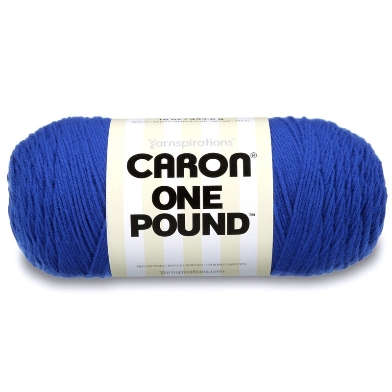 Caron One Pound Solids Yarn, 16oz, Gauge 4 Medium, 100% Acrylic - Royalty- For Crochet, Knitting & Crafting ( 1 Piece ) - Image 1