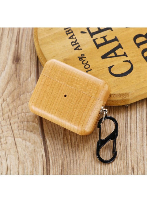 Wooden Earphone Case For Airpods Pro 2 Generation Walnut For Apple Airpods3/4 All-inclusive Protective Cover-Color:Cherry-Applicable Model:AirPods 3