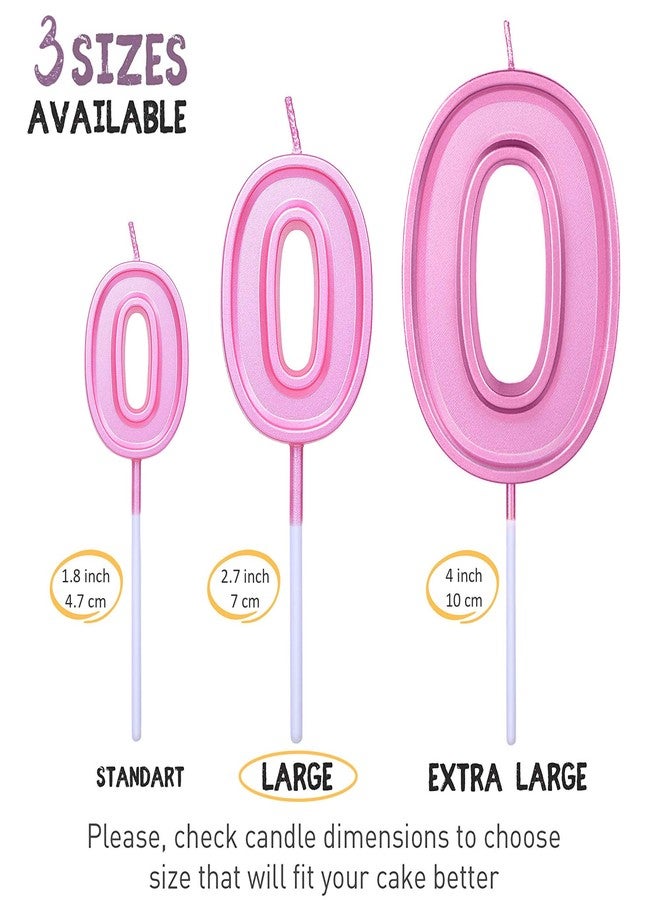 GET FRESH Pink Number Ten Candles - Perfect 10th Birthday Candles for Cake Decoration - Image 3