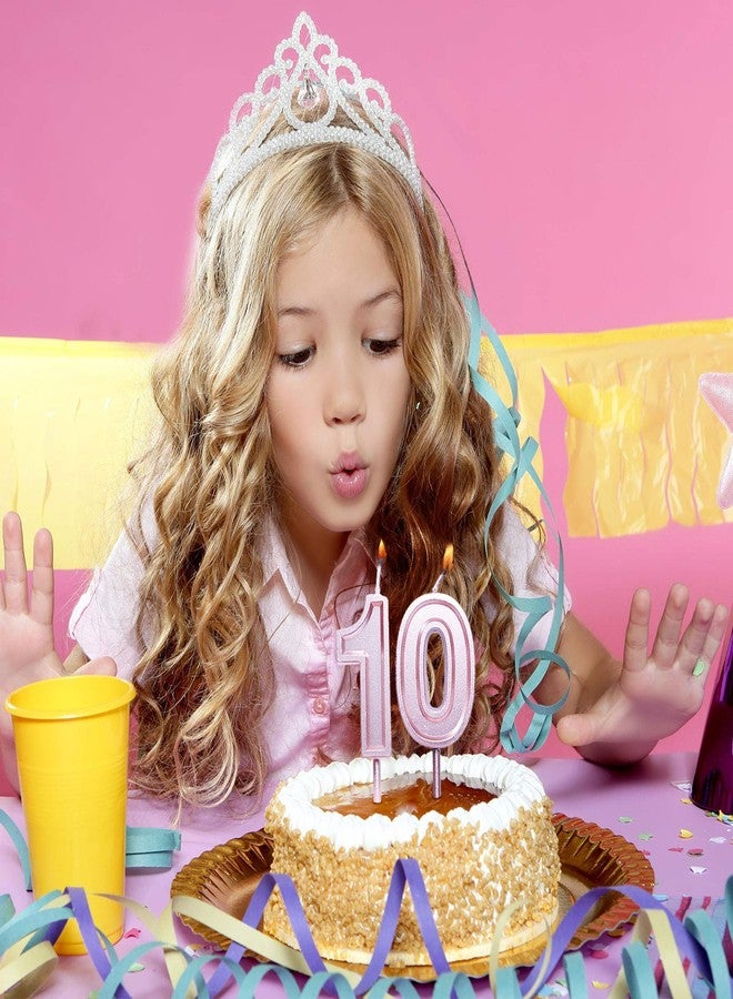 GET FRESH Pink Number Ten Candles - Perfect 10th Birthday Candles for Cake Decoration - Image 5
