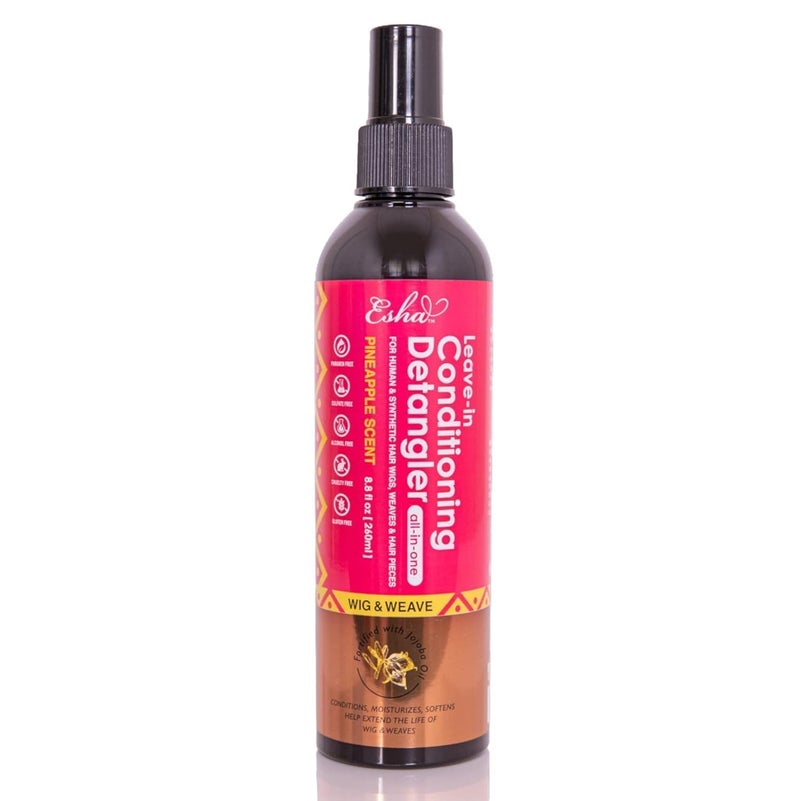 Esha Girl Wig Weave LeaveIn Conditioner Detangler Spray Human Hair Synthetic Wigs Weaves Extensions Braids I Moisturizes Softens Revives I Pineapple Scent SulfateFree 88 fl oz - Image 3