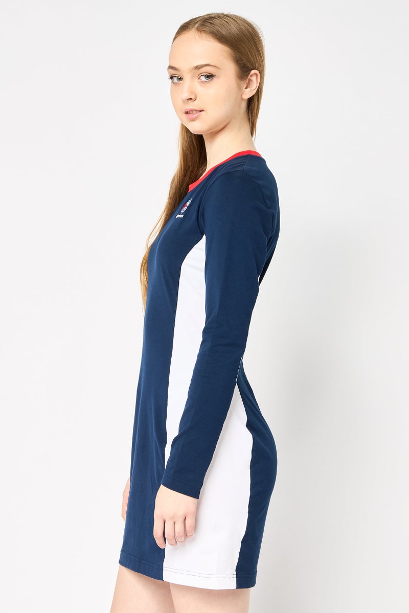 Reebok Women Sportswear Fit Long Sleeve Outdoor Mini Dress, Multicolor - Image 3