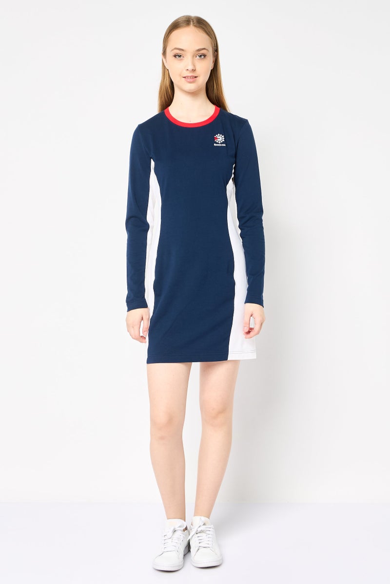 Reebok Women Sportswear Fit Long Sleeve Outdoor Mini Dress, Multicolor - Image 2