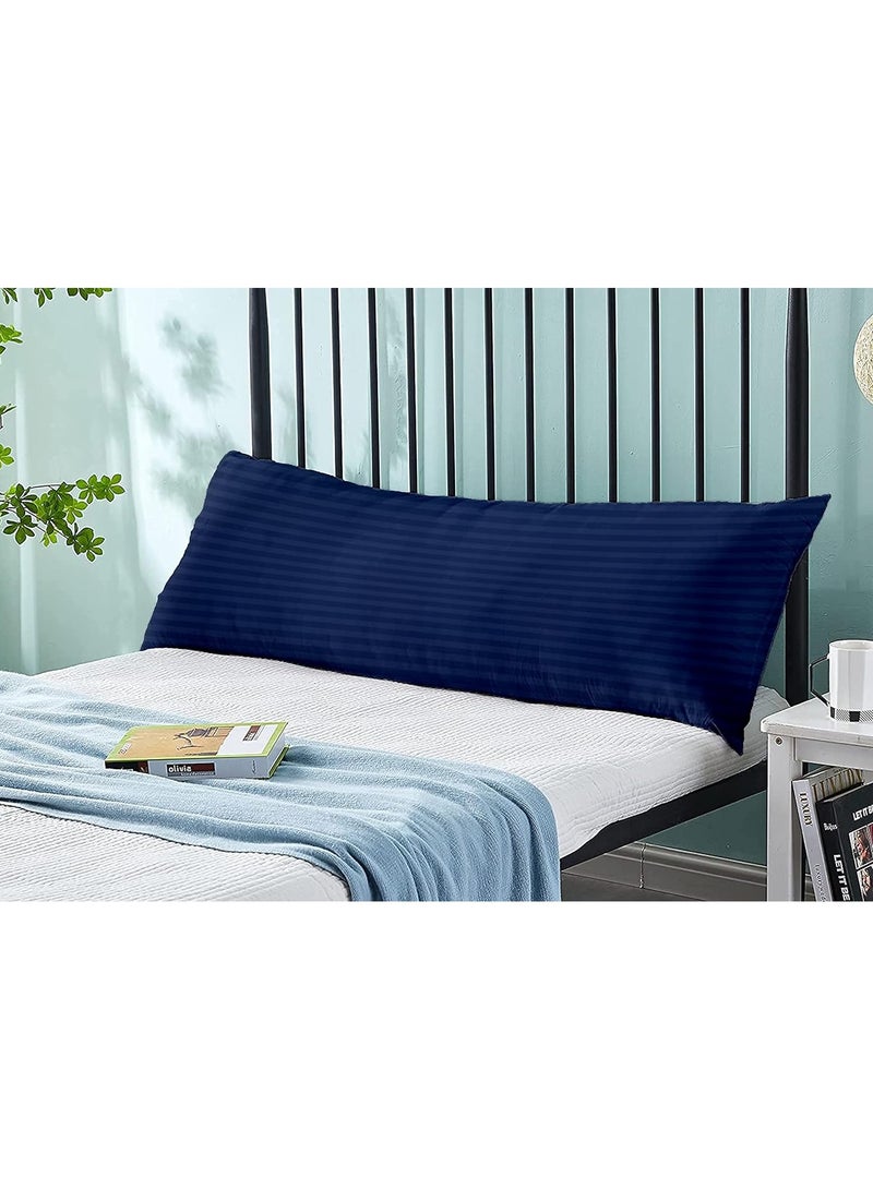 DubaiGallery Long Body Pillow 1pc, Fabric: 100% Polyester 85 GSM Microfiber 1 cm Stripe Super Soft, Filling: 1300 gm Hollow Fiber Comfort, Breathable & Ultra Soft Size: 45 x 120 cm  - Image 2