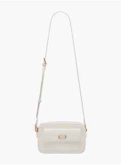 MISSY Women Monogram Embossed Crossbody Bag with Zip Closure and Adjustable Strap  - Image 2