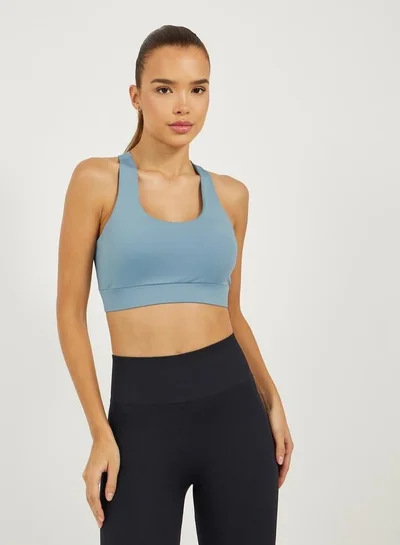 Styli Active Dual Tear Drop Back Detail Sports Bra