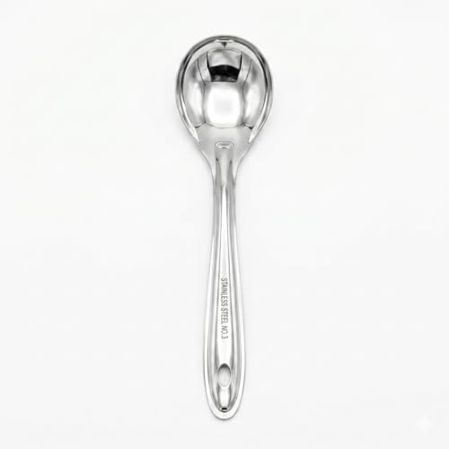 Vipron Basting Stainless Steel Serving Spoon, Silver – Heavy Duty Kitchen Spoon, Rust Resistant Mirror Finish, Multipurpose Cooking & Serving Utensil for Home & Restaurant Use - Image 1