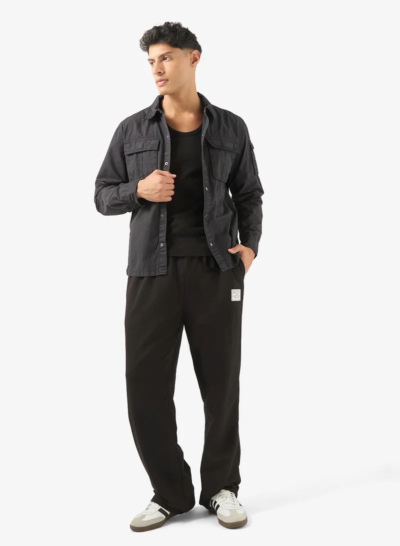 Seventy Five Basics  Badge Detail Oversized Joggers for Men | Best Price UAE