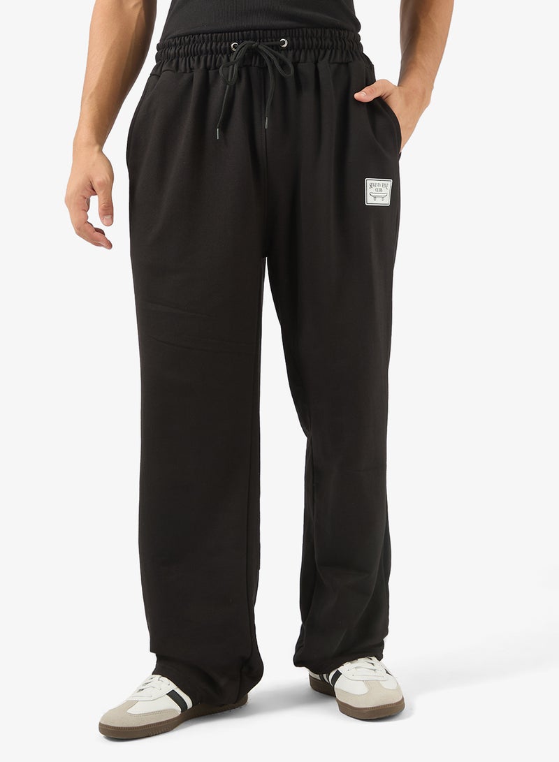 Seventy Five Basics Badge Detail Oversized Joggers - Image 1