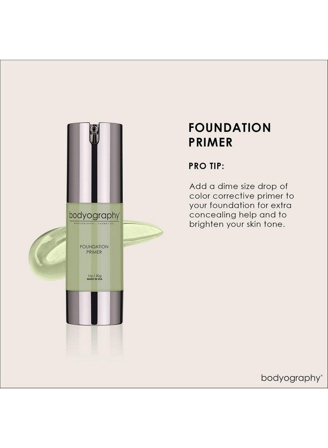 BODYOGRAPHY - Foundation Primer (Green): Flawless Anti-Aging Salon Makeup Primer w/Vitamin E, A, Jojoba, Grapeseed Oil | Control Shine | Gluten-Free, Cruelty-Free, 1 oz. - Image 4