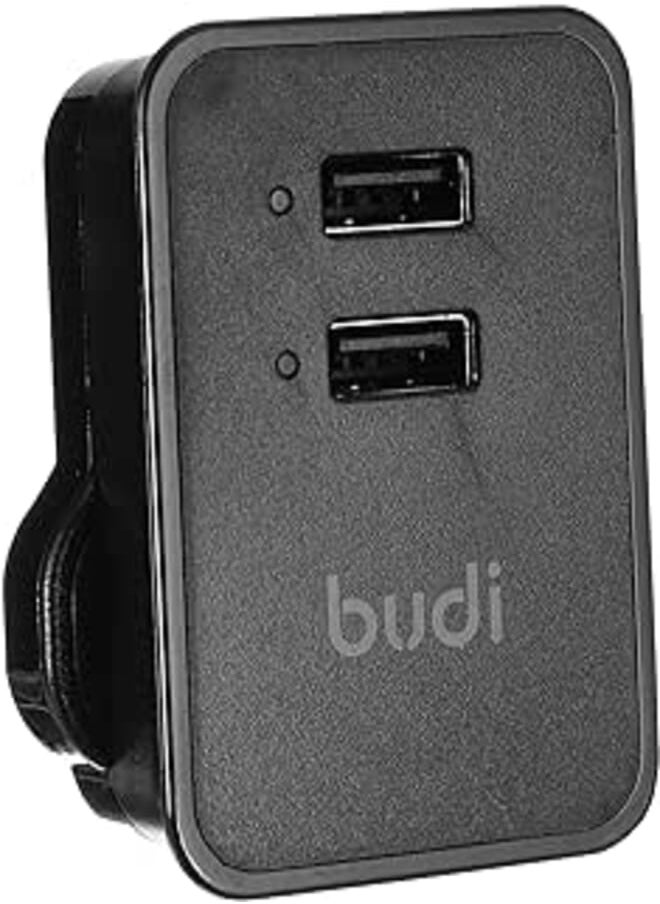 budi - Budi m8j053u-bk 2.1a usb home charger + 120cm apple lightning cable black - Image 1