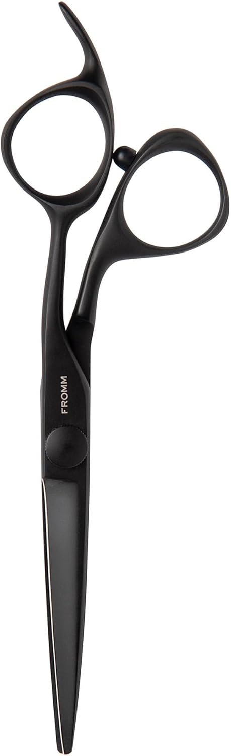 Dare 575 1Piece Precision Slide and Point Hair Cutting Shears with SemiConvex Blade for Expert Salon Stylists Matte Black Japanese Steel Scissors