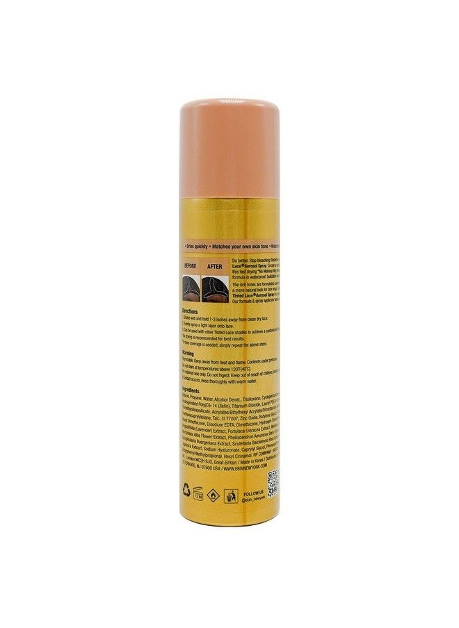 EBIN NEW YORK Tinted Lace Aerosol Spray Medium Brown 5.07Oz/ 150Ml Quick Dry Water Resistant No Residue Water Resistant Even Spray Matching Skin Tone Natural Look  - Image 3