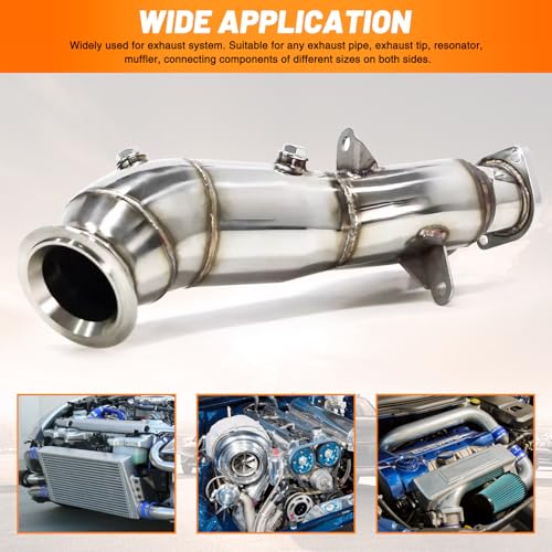 Tongze 3OD to 35OD Universal Exhaust Adapter Reducer Connector 304 Stainless Steel Pack of 2 - Image 3