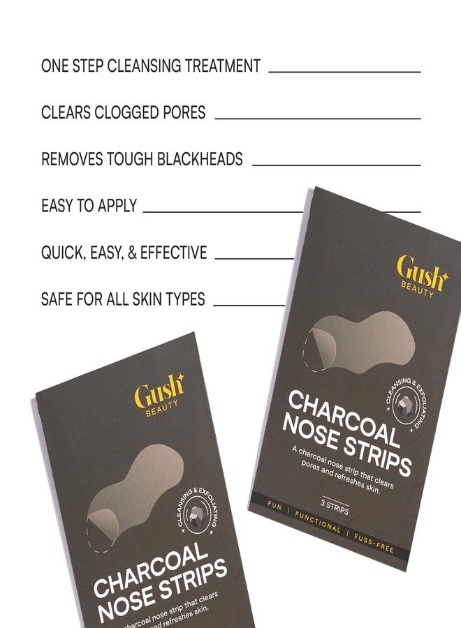 Gush Nose Pore Patches | Medical-Grade Hydrocolloid | Targets Pores & Pimples | Absorbs Oil Overnight | Vegan | Cruelty-Free | Facial Skin Care Products | 3 Pcs | Charcoal - Image 5
