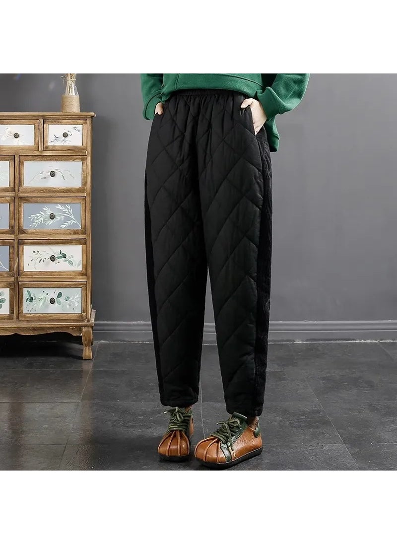 Generic - Womens Winter Warm Patchwork Harem Pants J#C1 khaki - Image 1