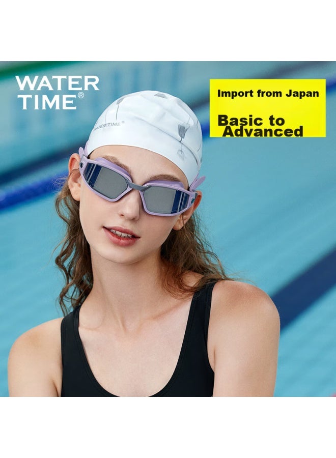 Watertime/shuichuan Swimming Goggles For Women, Anti-fog, High-definition Coated Swimming Gl For Men, Phantom Purple Flowing Cloud - Image 1