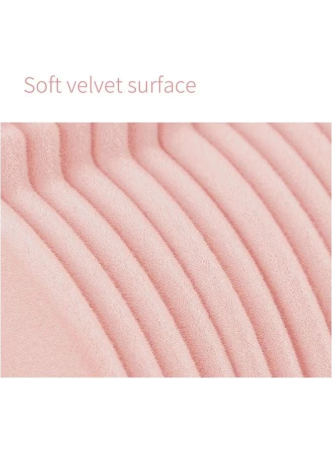 BLOOMING TIME 100 Pieces Can Be Rotated 360 Degrees Flocking Non-slip Hangers Thickened Load-bearing Design Space-saving Wardrobe Storage, Pink - Image 2