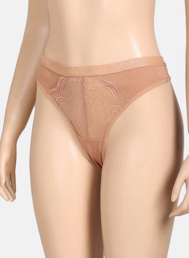 Cotton Lace Detail Thong