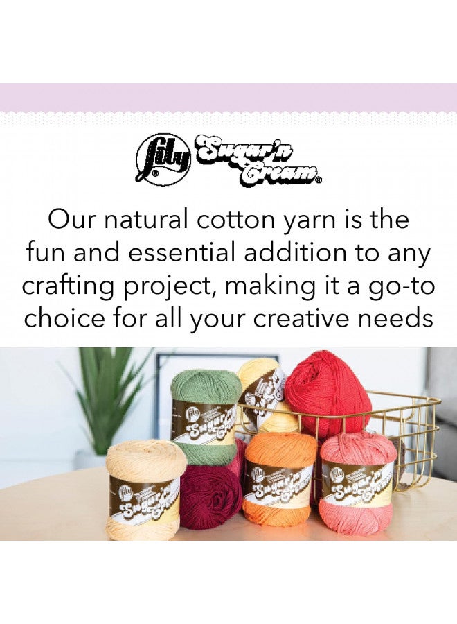 Lily Sugar 'N Cream The Original Solid Yarn, 2.5oz, Medium 4 Gauge, 100% Cotton - Blue Denim - Machine Wash & Dry - Image 5