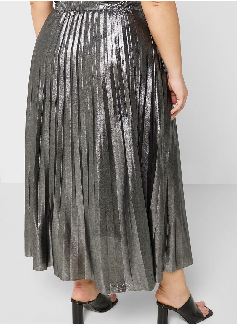 Only Carmakoma - Plisse High Waist Skirt - Image 1