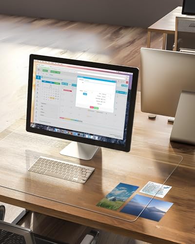 Oterri Clear Writing Desk Pad, 47.2’’x16.9” Heat Resistant Waterproof PVC Round Edge Durable Desk Protect Mat, Anti-Static Writing Mat Table Protector - Image 5