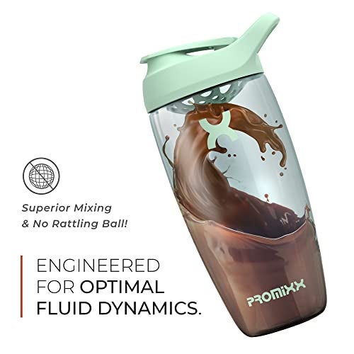 Promixx Pursuit Protein Shaker Bottle (24 oz) – Silent No-Ball Mixer, Leak-Proof Lid, BPA/BPS & Phthalate-Free ECOZEN – Easy-Clean Shaker Cup for Protein Shakes, Pre & Post-Workout Smoothies - Image 2