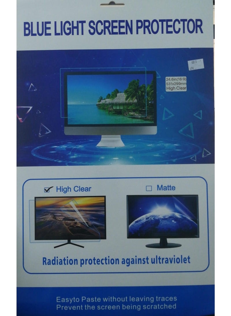 Protector Screen Protector For Computer & Laptop, 24.6"(16:9) Anti Blue Light, Glare, Scratch - Image 1